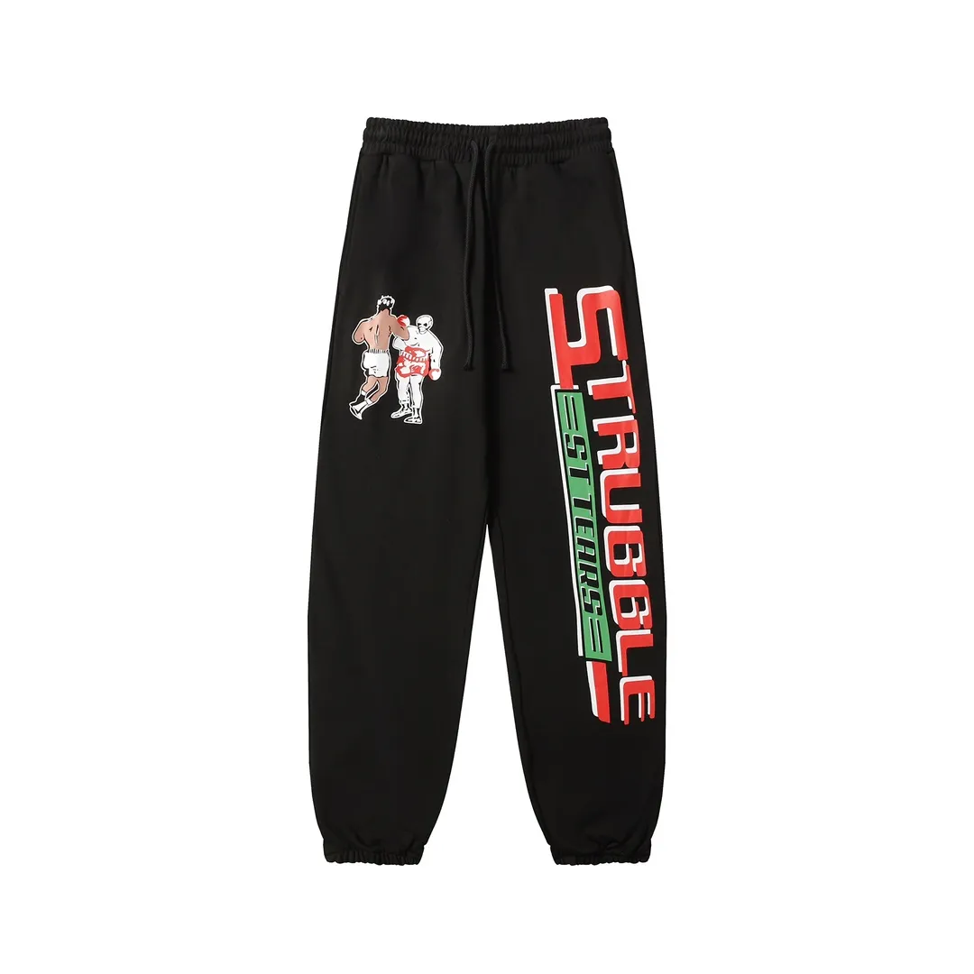 Saint Michael series of fashionable casual long sweatpants Style number: 242P190 Color: Black Size: S M L XL